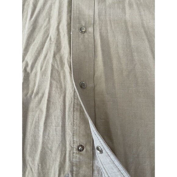 Vintage Wrangler Men's XL Beige Short Sleeve Pearl Snap Aztec Southwest Shirt - Picture 7 of 9